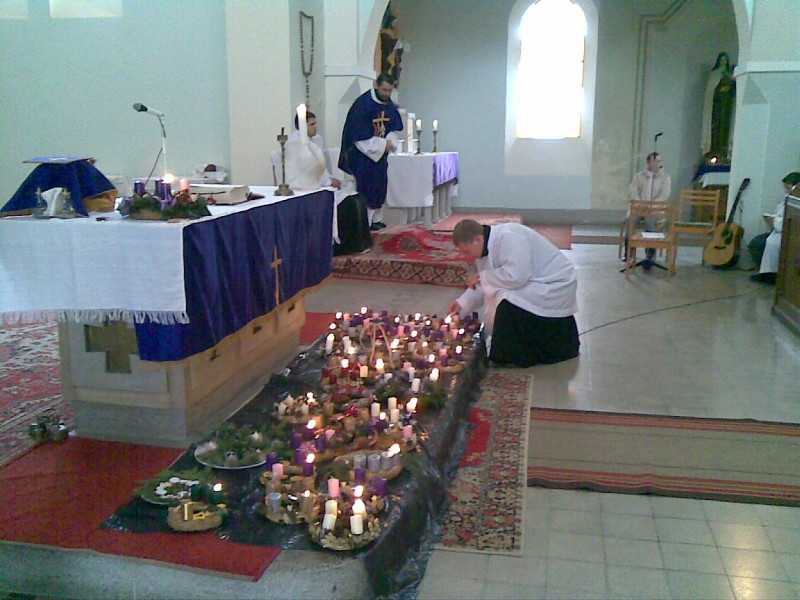 adventi koszorúk megáldása