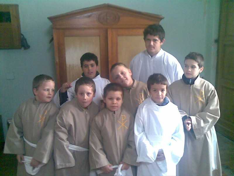 ministránsok mise után