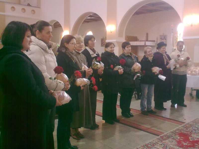 2012. november 18. karitászmunkatársak fogadalomtétele a templomban