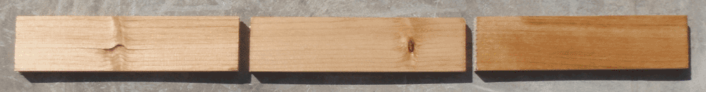 Test boards with varying catalyst concentration