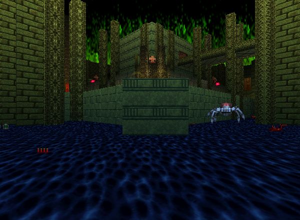 Doom 64 level image: First-person view (FPV)